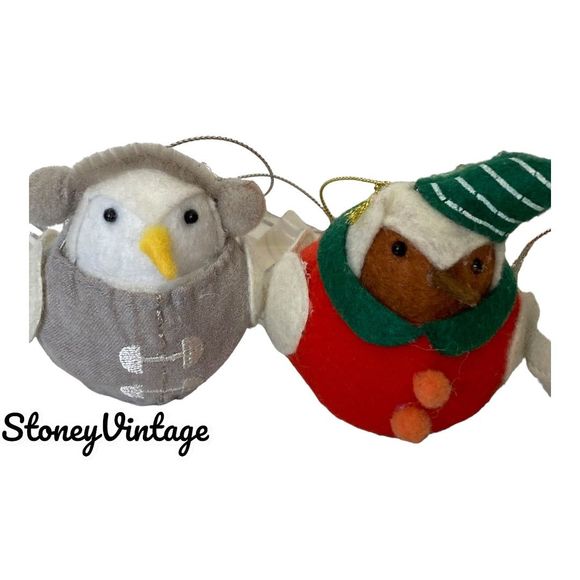 Featherly Friends 4pc Christmas Tree Ornament Set, NWT - Picture 2 of 8